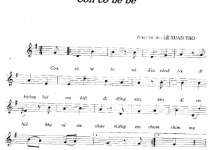 Sheet piano bài hát Con cò bé bé